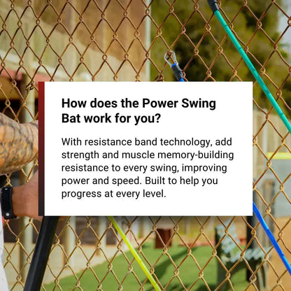 Power Swing Starter Bundle - Baseball & Softball Swing Trainer – 1 Attachment Point - Includes 4 week bat speed accelerator program