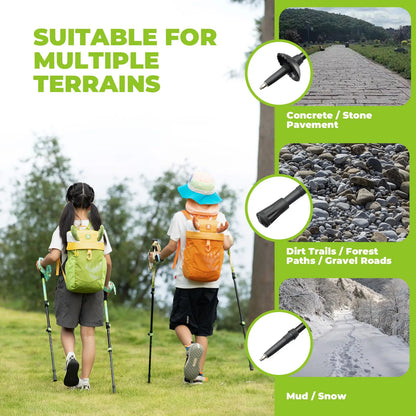 Kids Aluminum Trekking Pole with Adjustable Height