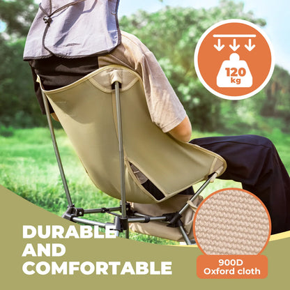 260lbs Folding Aluminum Camping Chair