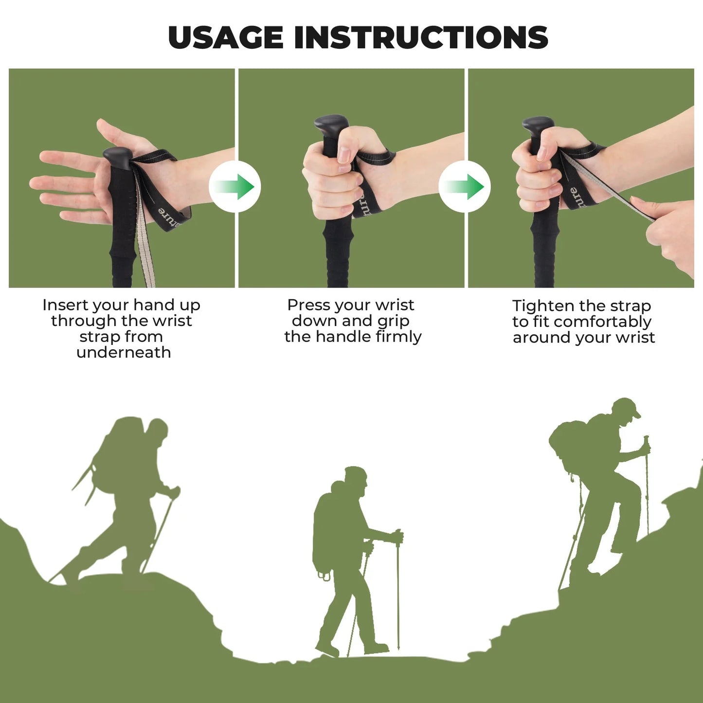 Ultra-Light 3-Section Trekking Pole