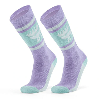 Wool Ski Socks Winter Warmth Shock Absorption for Skiing Comfort
